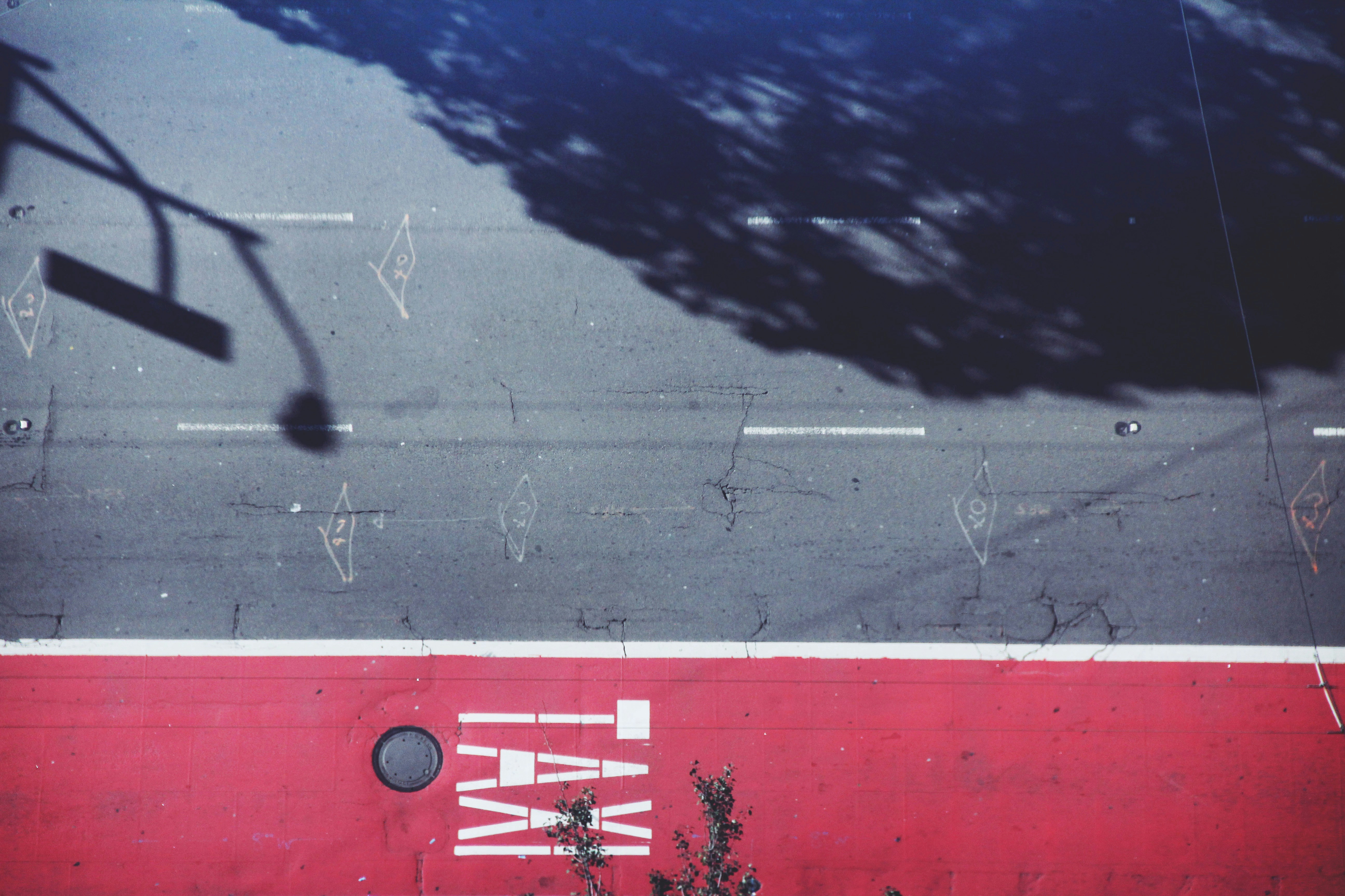 red and white wall paint