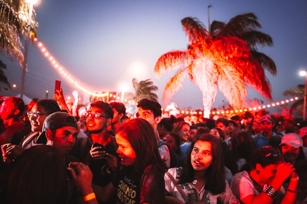 people gathering in a concert