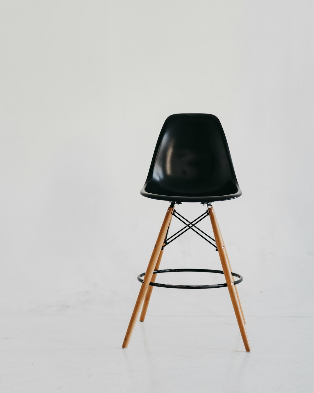  black chair on white snow chair