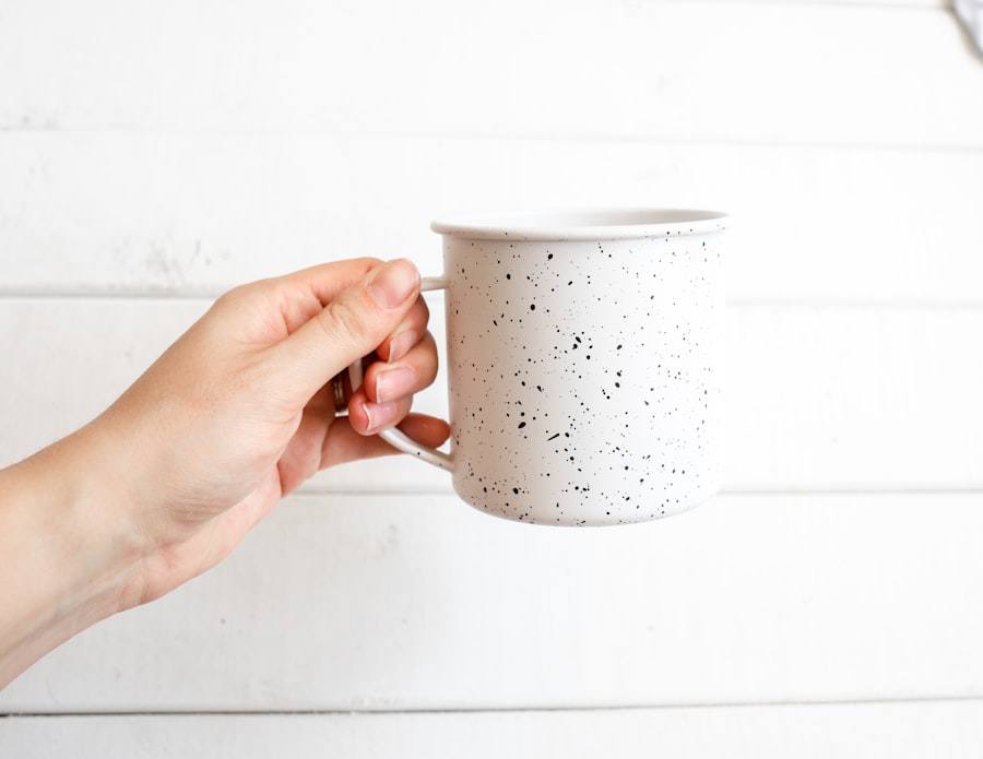 Speckled Stoneware Mug — a hand-thrown ceramic mug with a speckled glaze.