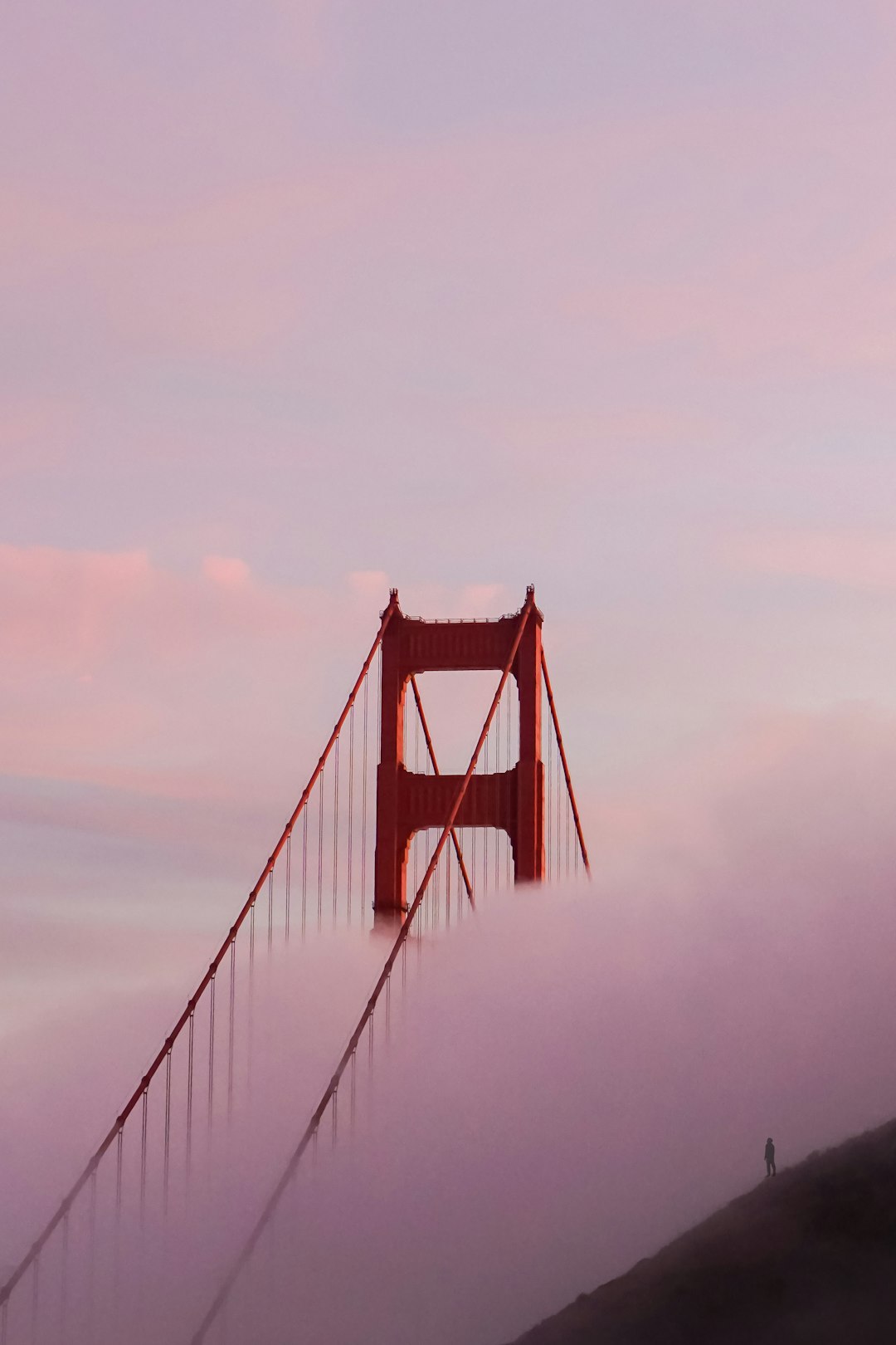 golden gate bridge under white clouds