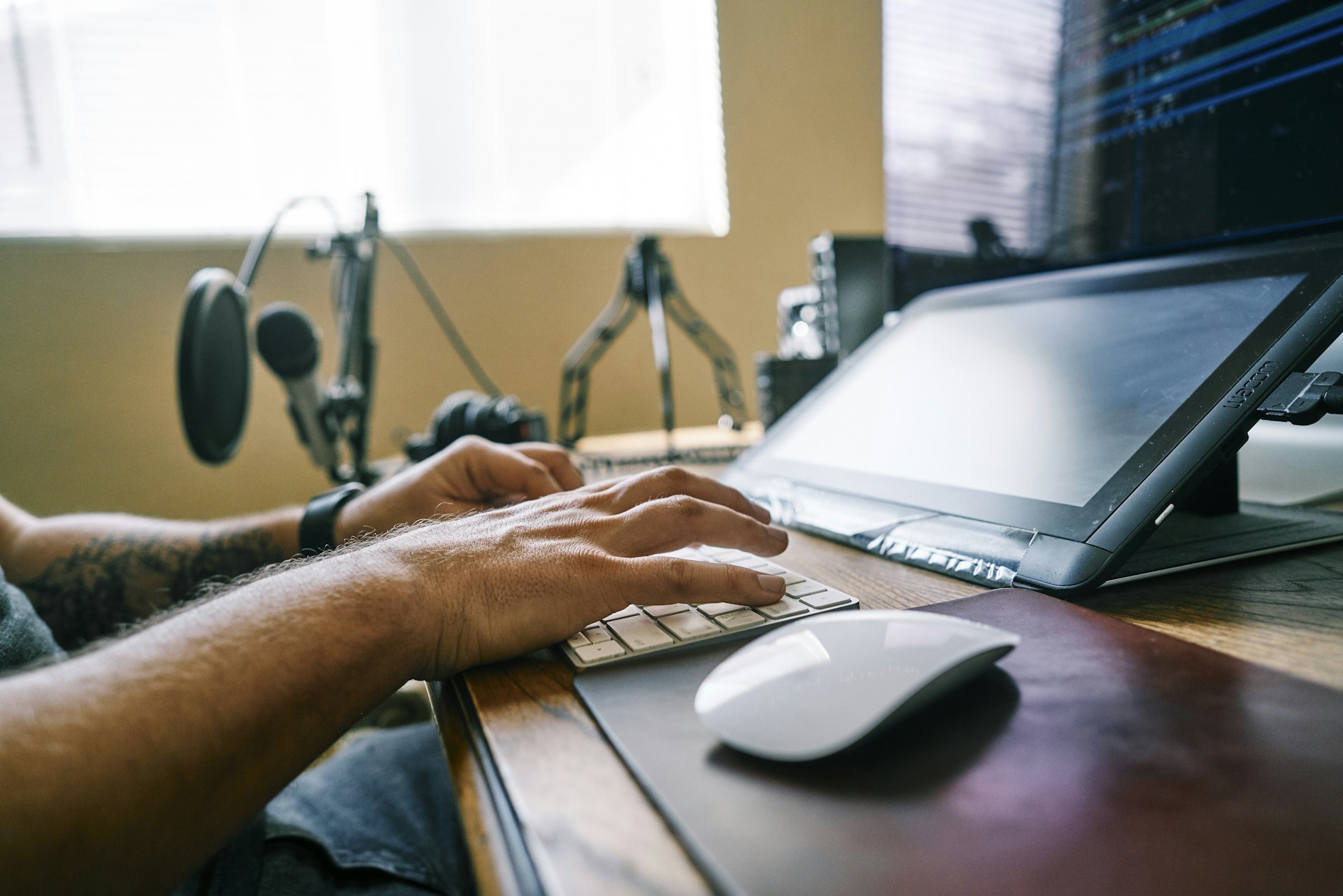 person using gray laptop computer