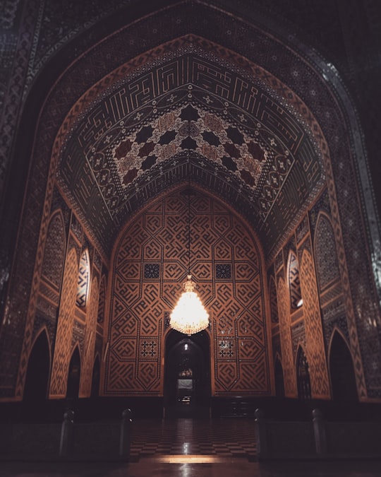 brown and black dome building in Mashhad Iran