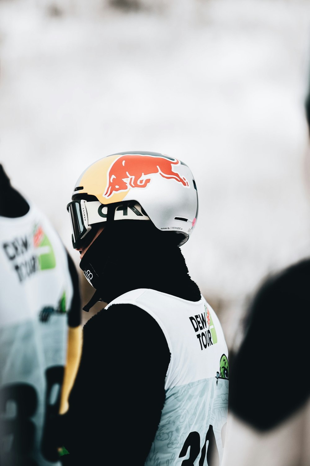 man in white and red helmet