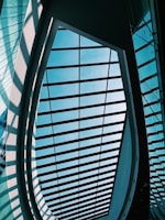 white and black glass window