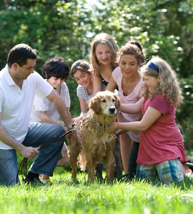 group of people standing on green grass field during daytime