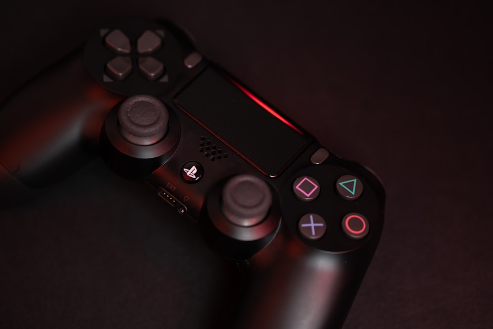 black sony ps 4 game controller