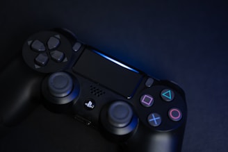 black sony ps 4 game controller