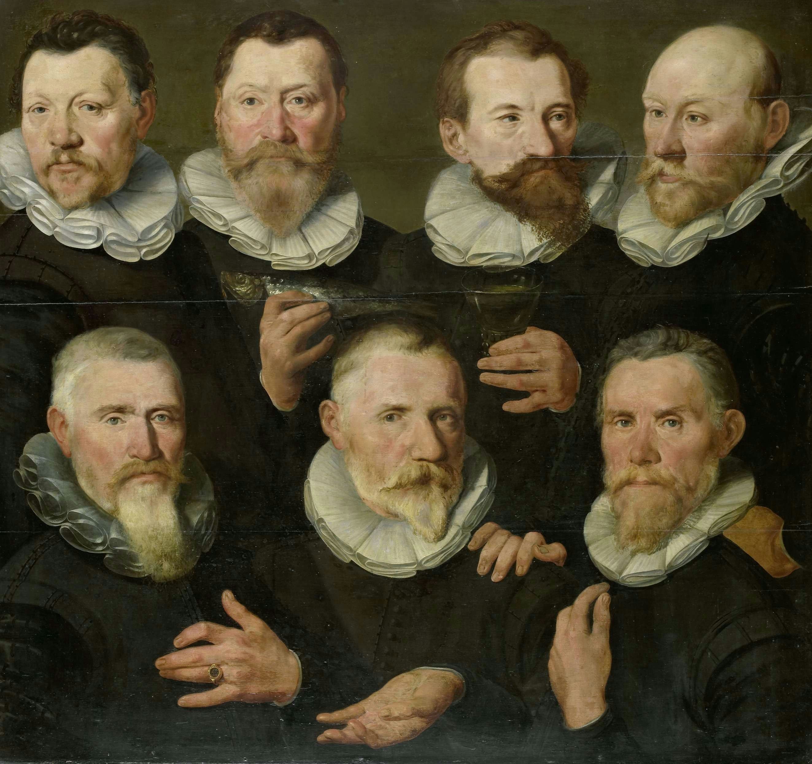 Title:The Company of Captain Pieter Dircksz Hasselaer and Lieutenant Jan Gerritsz Hooft, Amsterdam. Date: c. 1595-1605. Institution: Rijksmuseum. Provider: Rijksmuseum. Providing Country: Netherlands. Public Domain