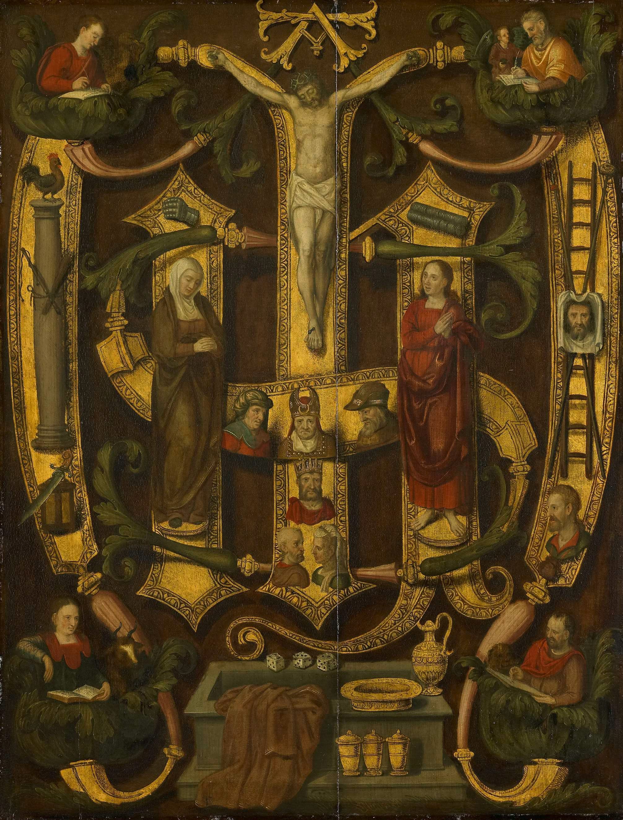 Title: Monogram of Christ combined with Instruments of the Passion.
Date: 1560.
Institution: Rijksmuseum.
Provider: Rijksmuseum.
Providing Country: Netherlands.
Public Domain