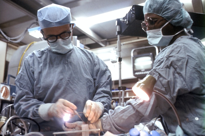 Doctor with medical equipment in laboratory