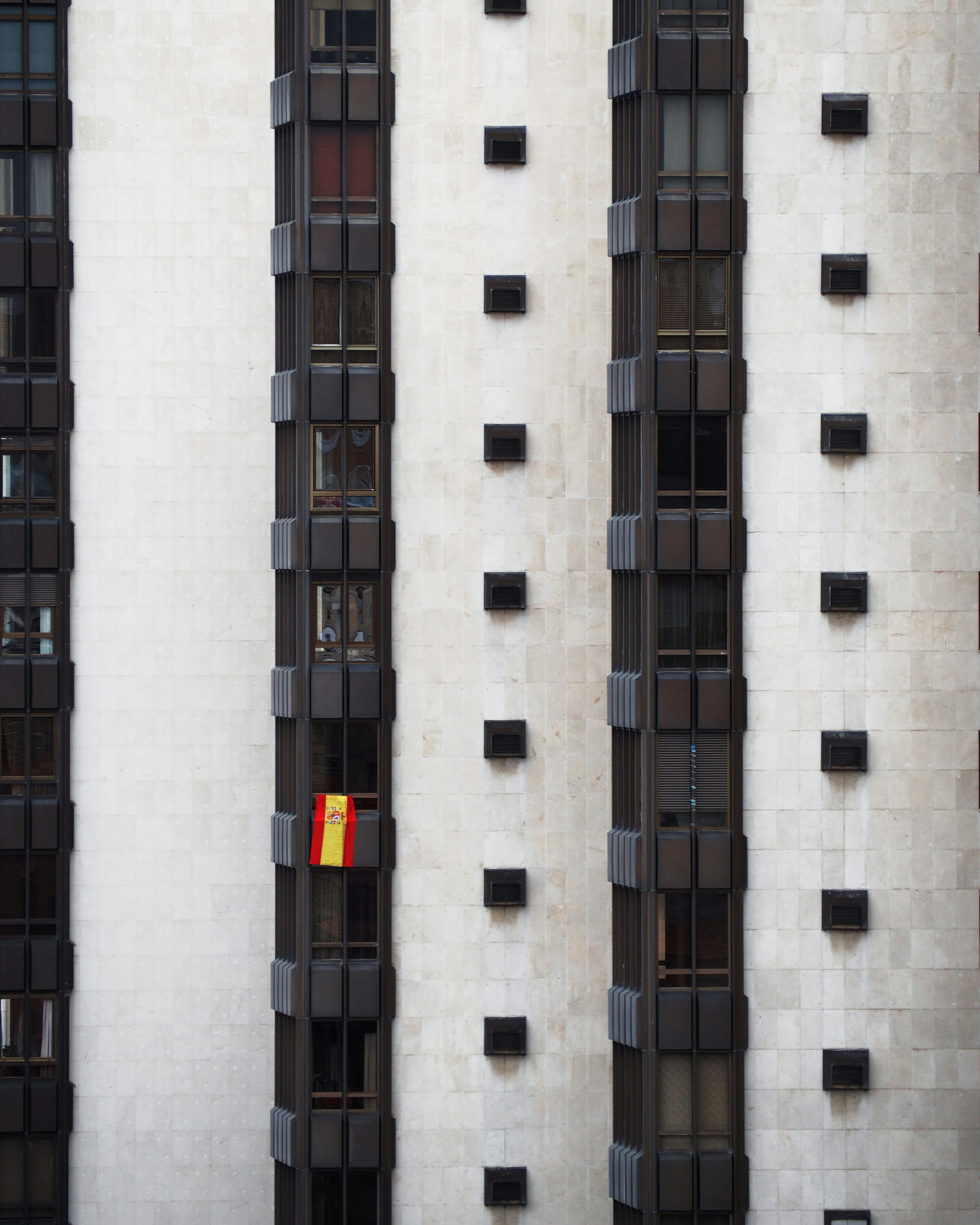 white and black concrete building