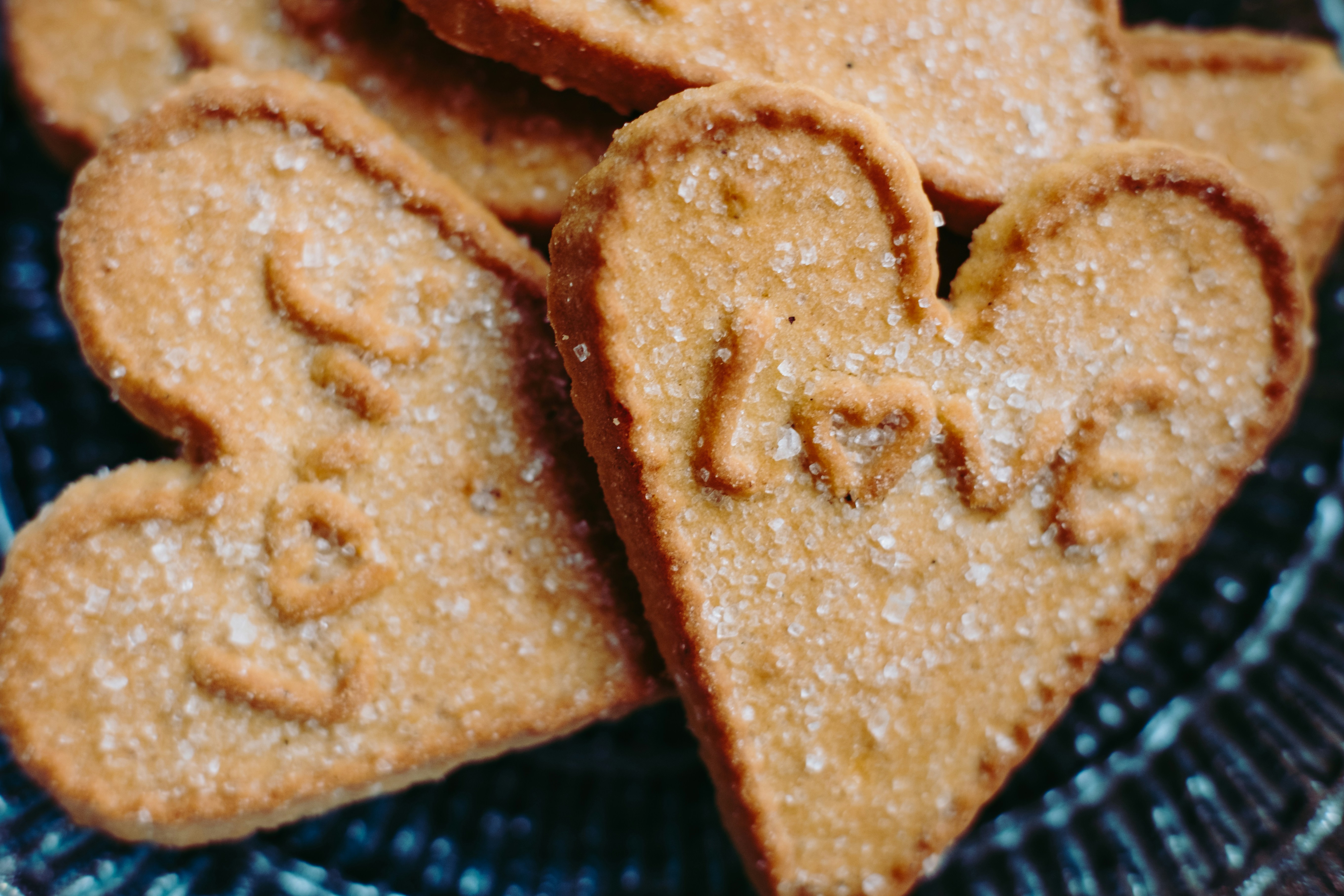 Heart-shaped cookies