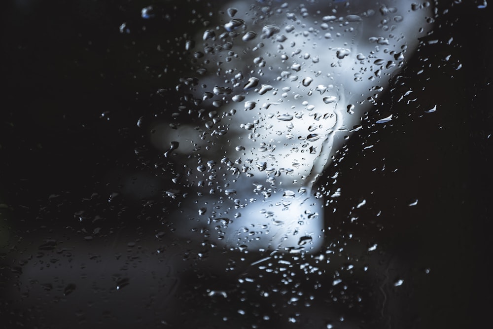 water droplets on glass window