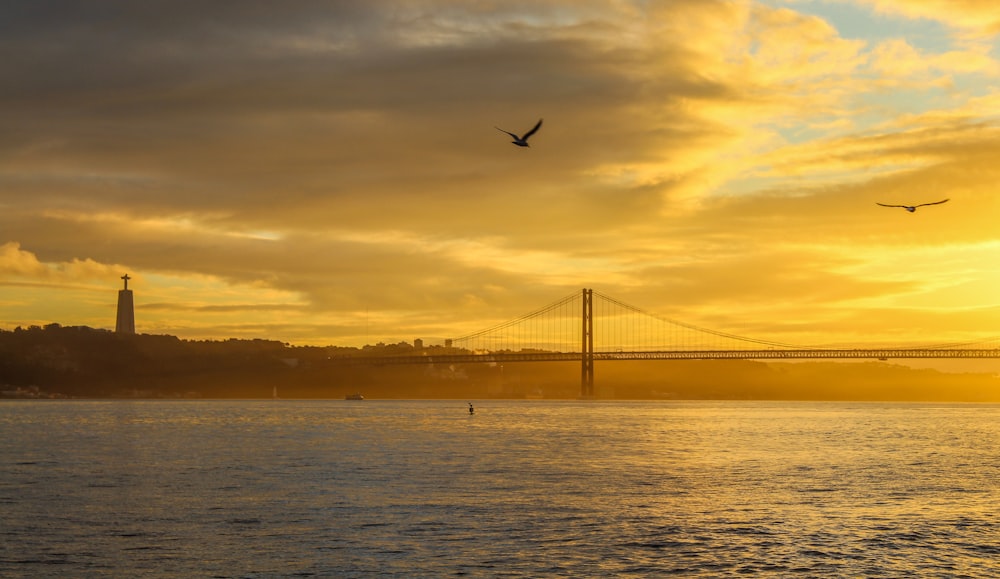 golden gate bridge under cloudy sky during sunset