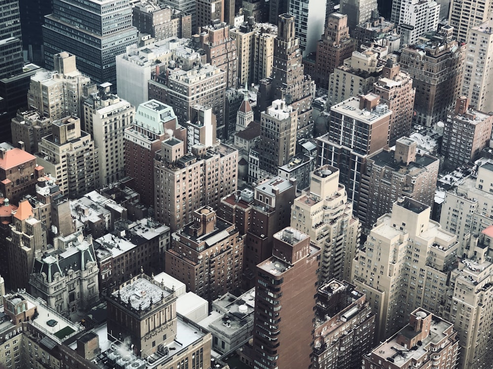 aerial view of city buildings during daytime