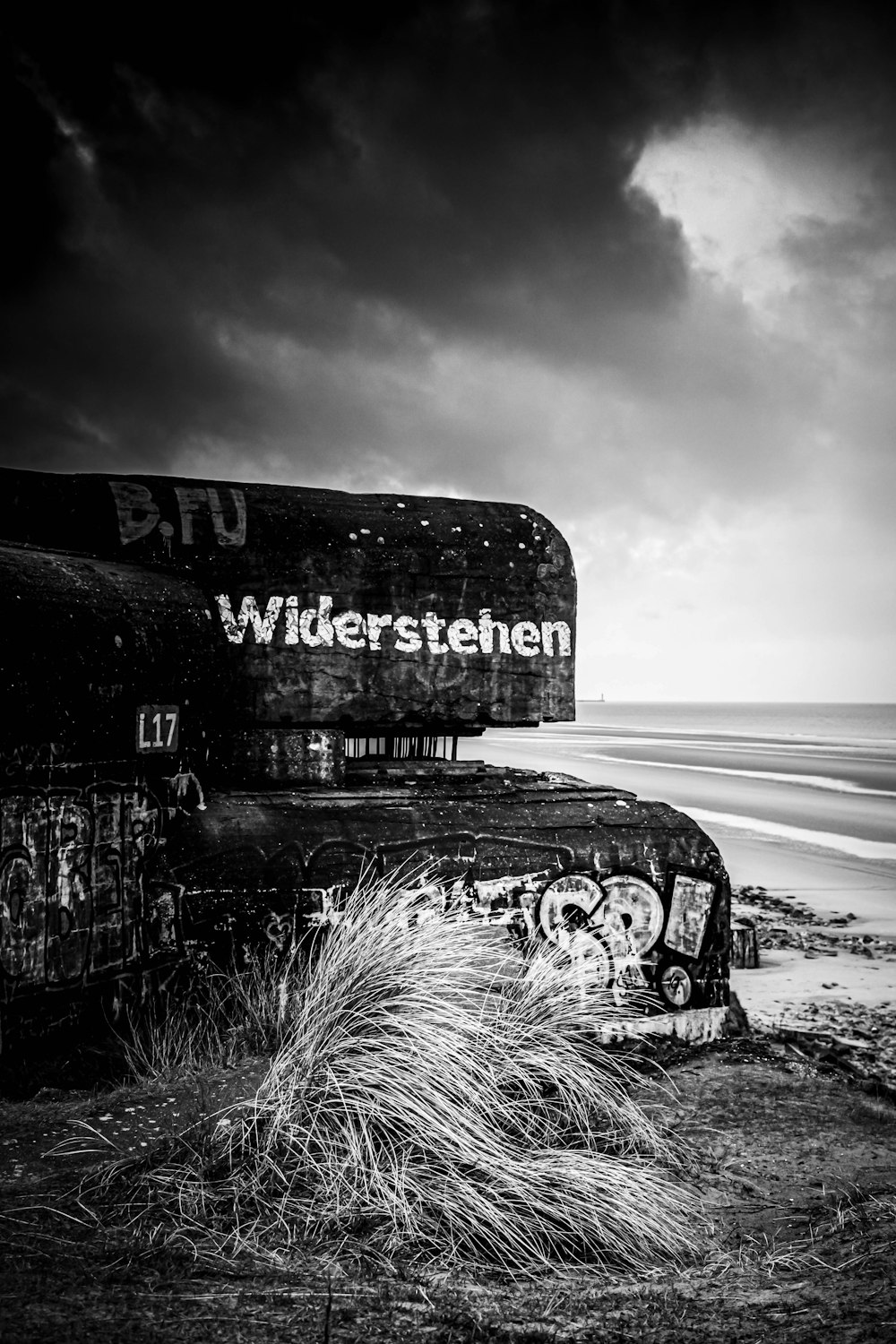 grayscale photo of beach house