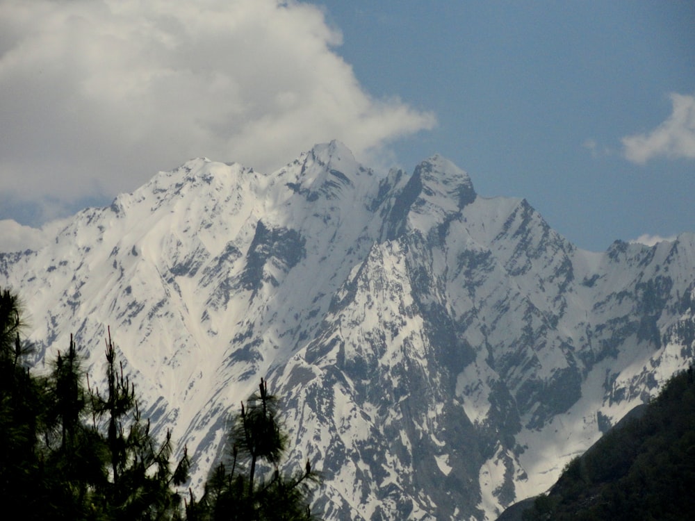 snow covered mountain during daytime
