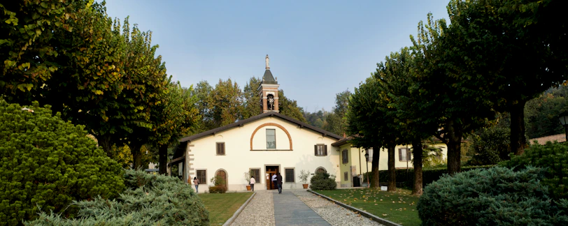 The exterior of the sanctuary with its welcoming entrance and peaceful surroundings
