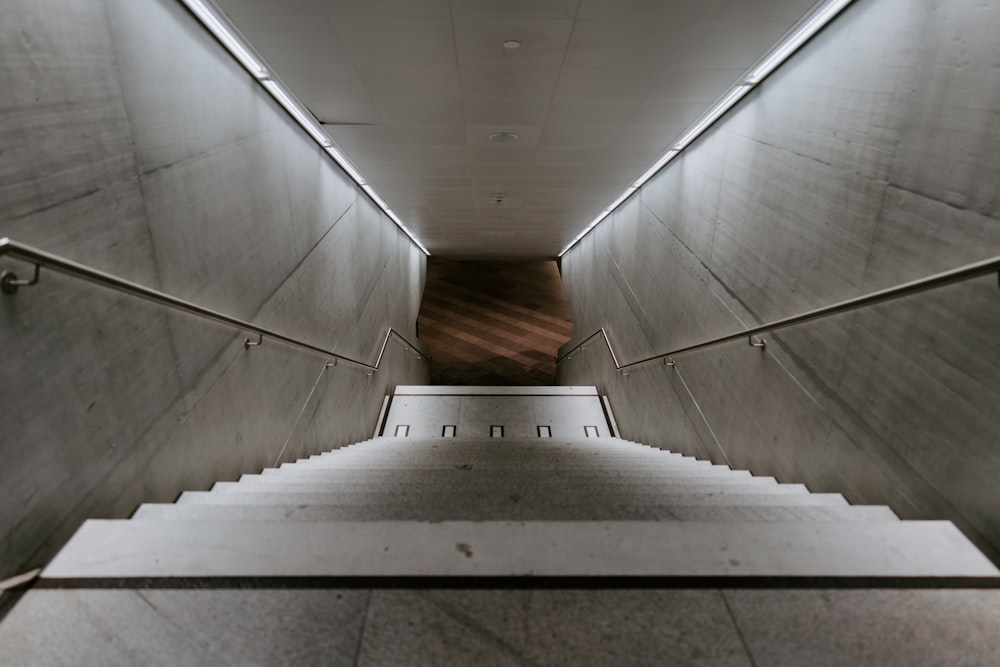 white concrete building with white ceiling