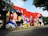 A vibrant mural showcasing urban art with cultural motifs and expressive colors.