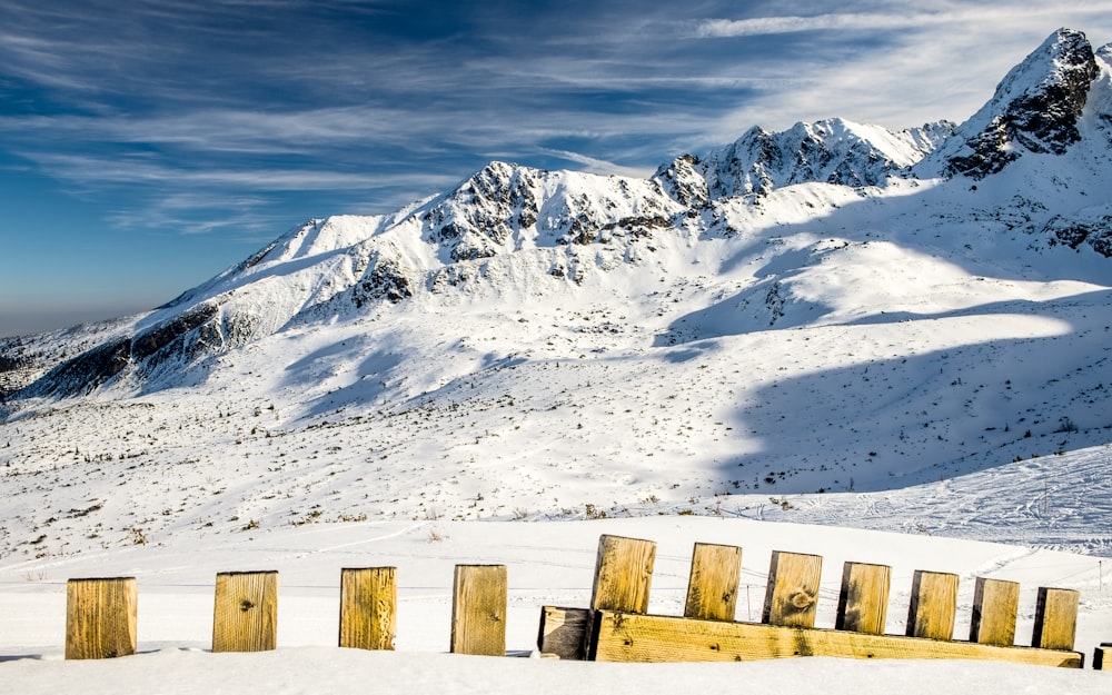 snow covered mountain during daytime