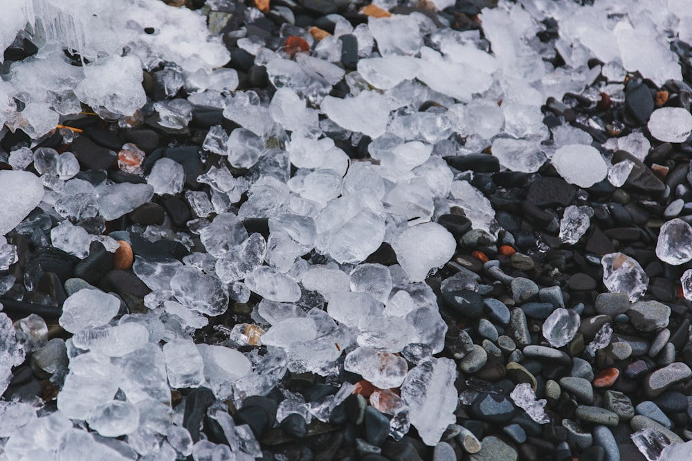 white and gray stones on ground