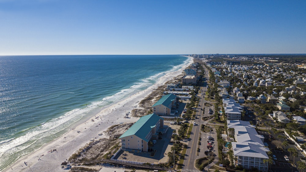 aerial view of beach during daytime