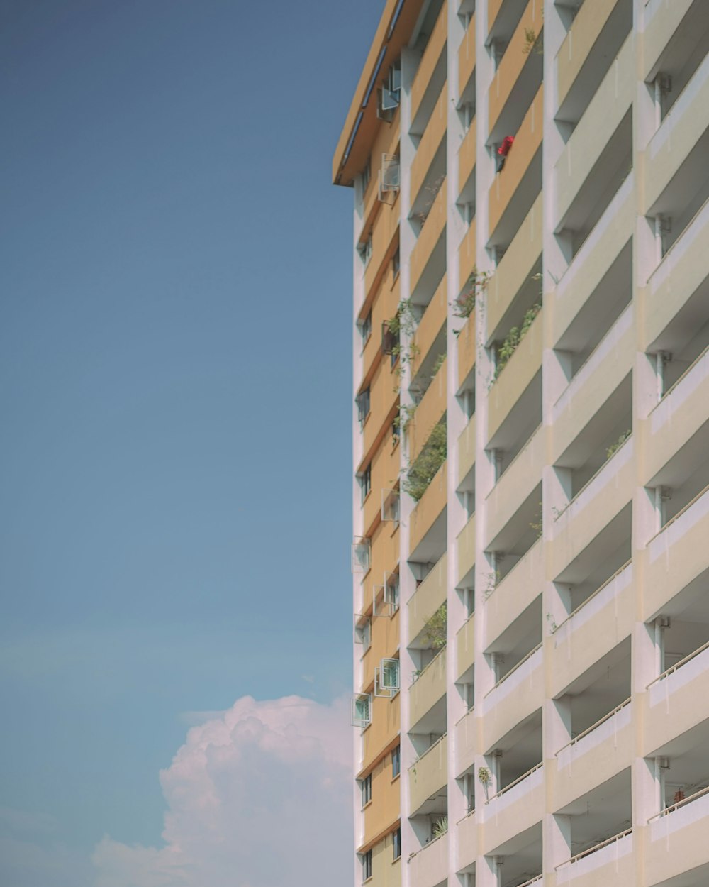 Edificio de hormigón blanco bajo el cielo azul durante el día