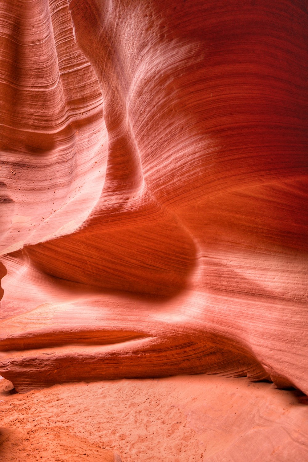 brown and white rock formation