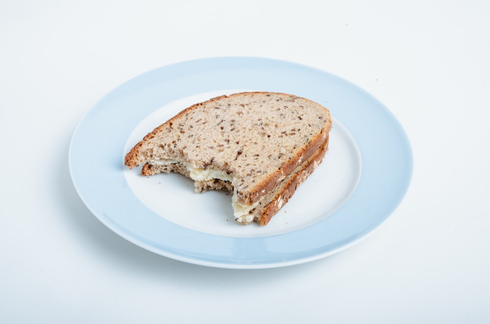 bread on white ceramic plate