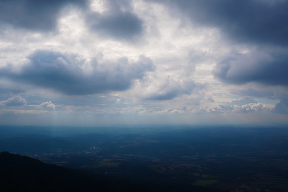 white clouds over the city