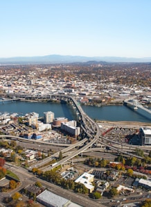 Portland Oregon aerial view of city buildings during daytime