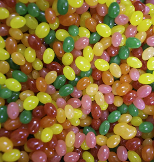 green yellow and red candies