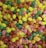 A colorful assortment of jelly beans in a variety of bright colors including yellow, green, pink, and orange. The candies have a shiny surface, making them appear glossy and inviting.