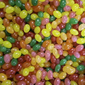 green yellow and red candies