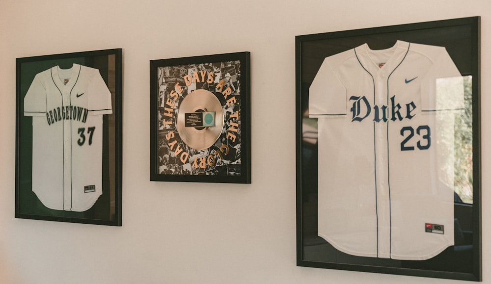 white polo shirt hanging on the wall