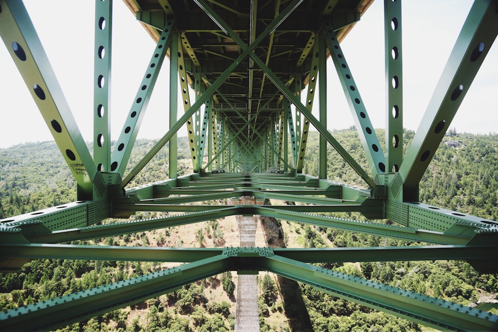 green metal bridge under blue sky during daytime