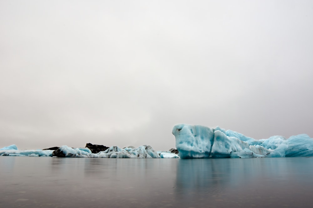 ice formation on body of water