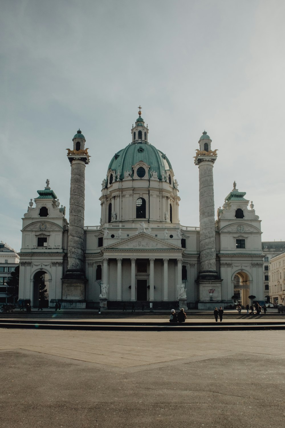 white and green dome building