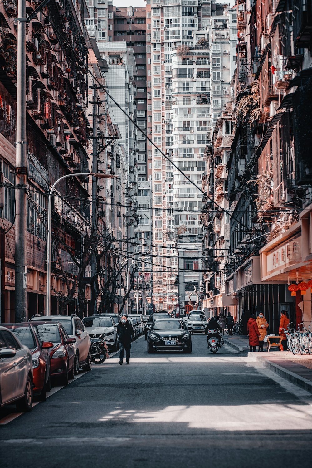 cars parked on side of the road during daytime