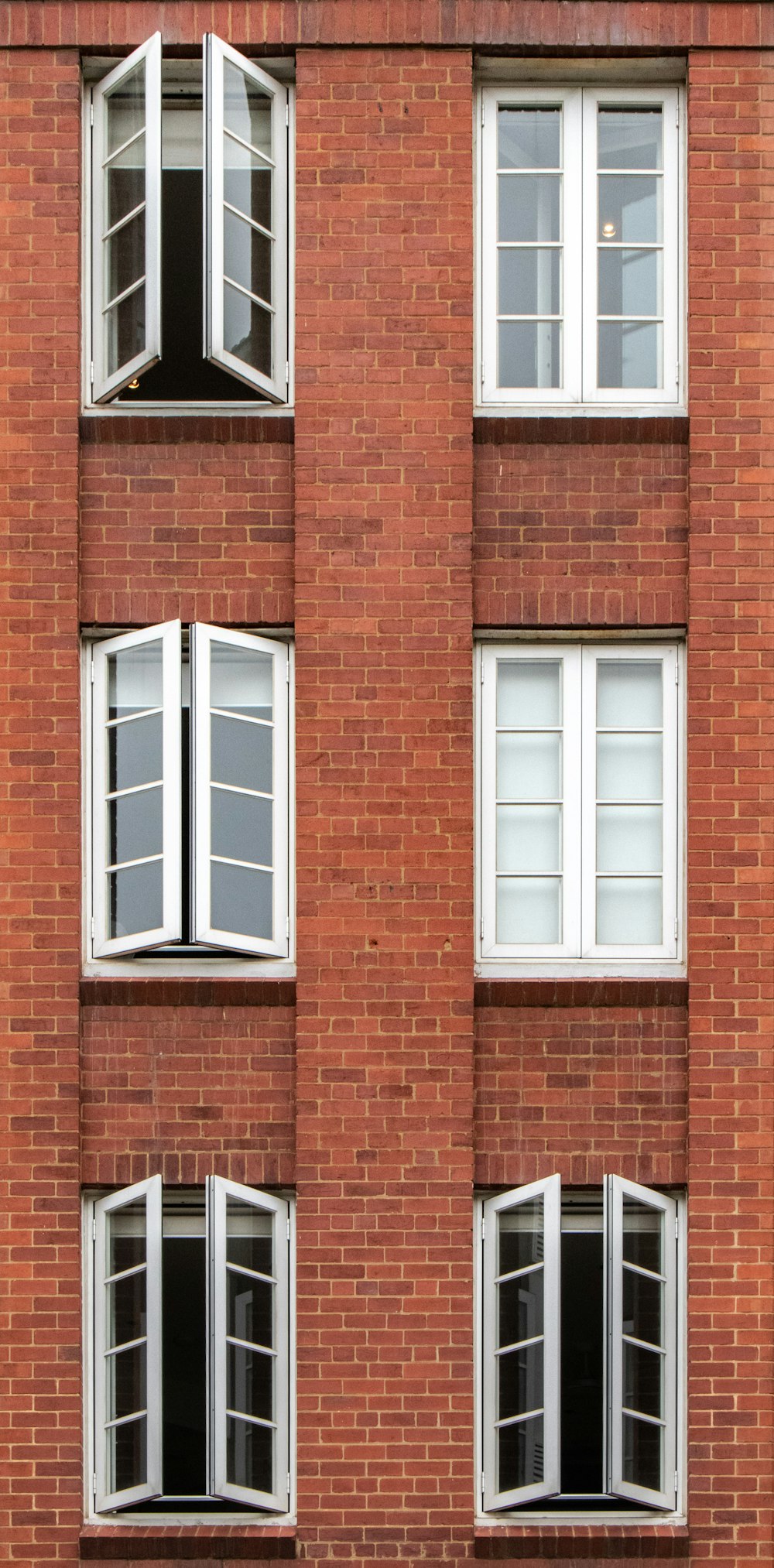 white wooden framed glass window