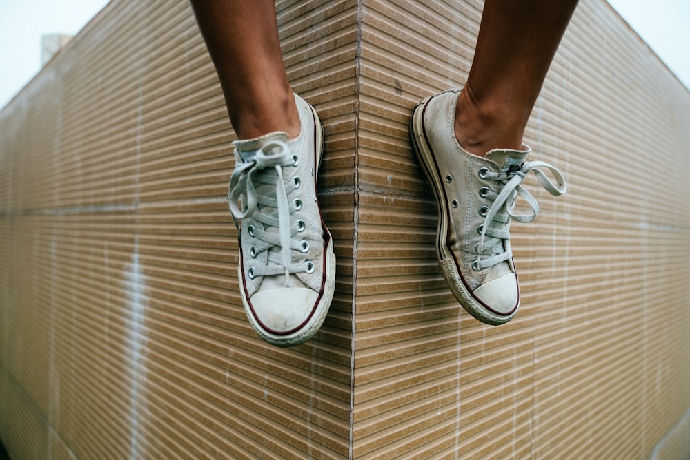 Person wearing white converse all star high top sneakers photo – Free Shoes  Image on Unsplash