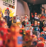lego toys on display in shallow focus photography