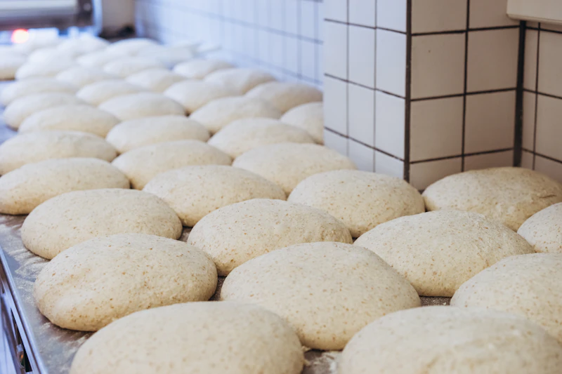 Sourdough dough in banneton cold proofing inside a refrigerator