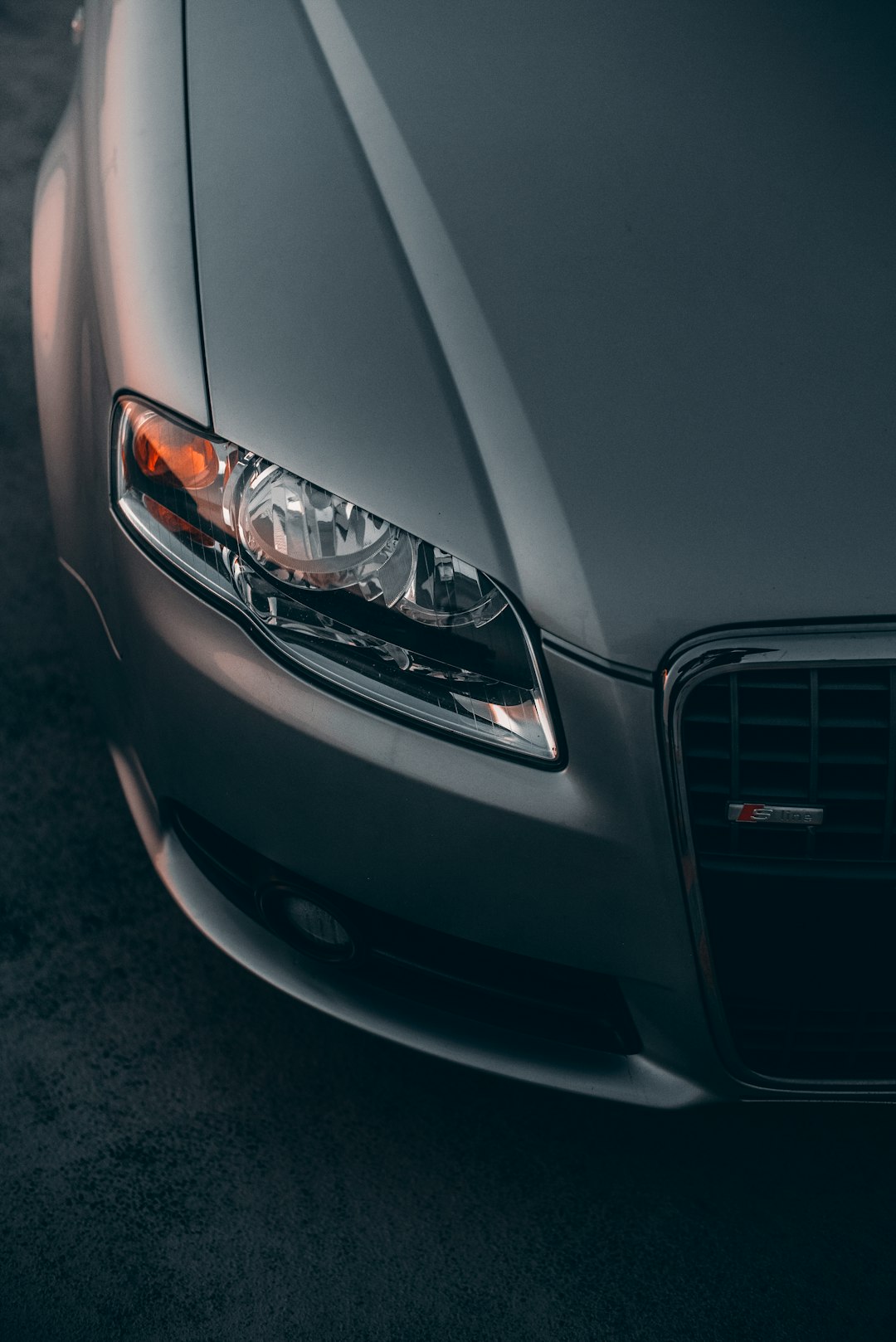 silver car with white and black license plate