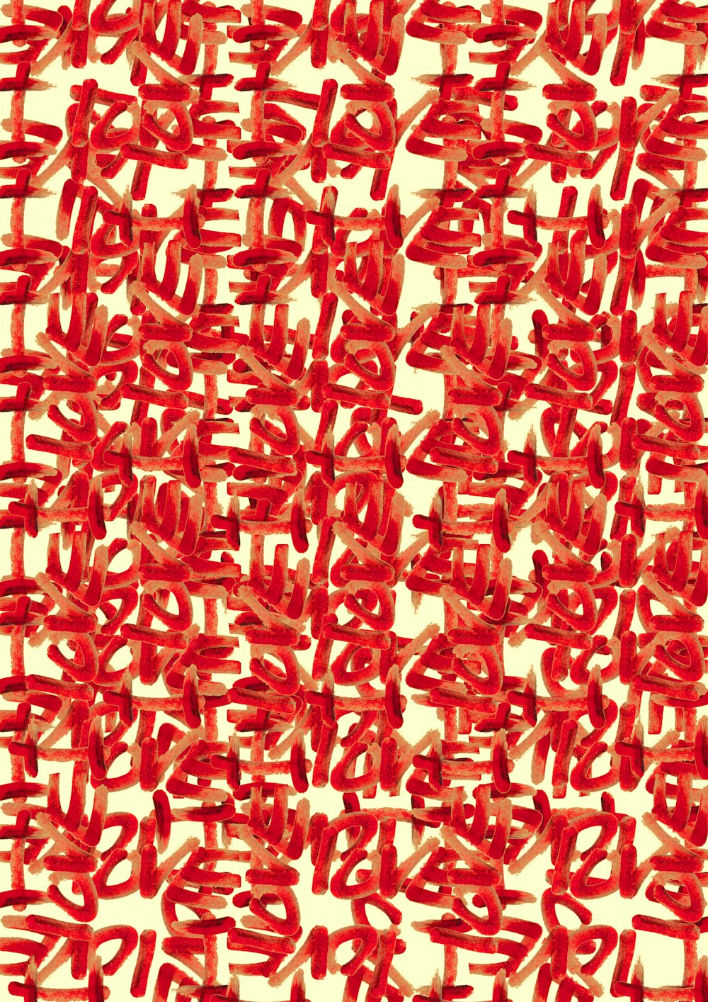 red and white abstract painting