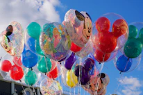 red blue and yellow balloons