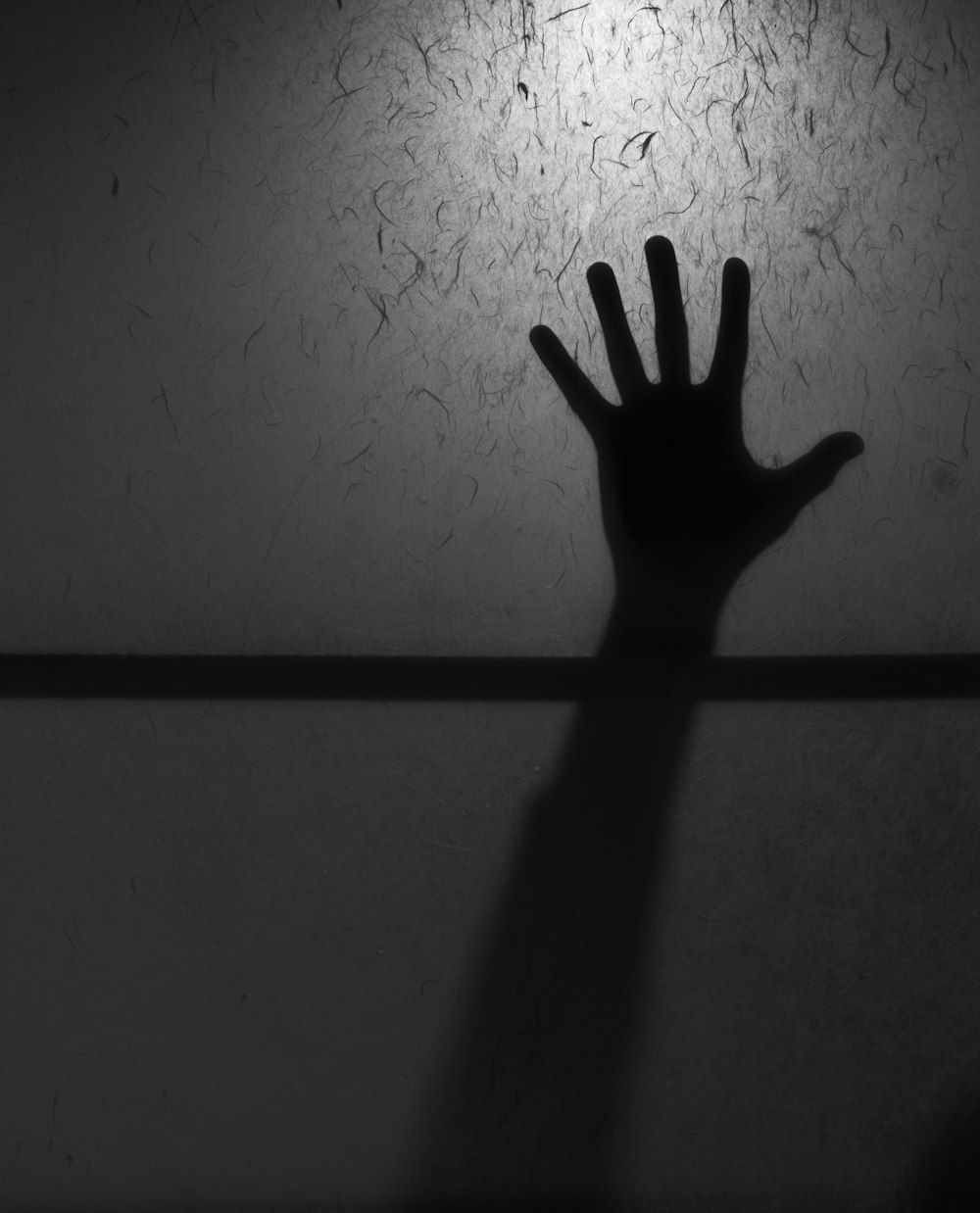 Silhouette der Hand der Person