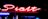 Bright neon signs dominate the dark background, with a red handwritten-style sign overlaying a partially visible blue McDonald's sign below.